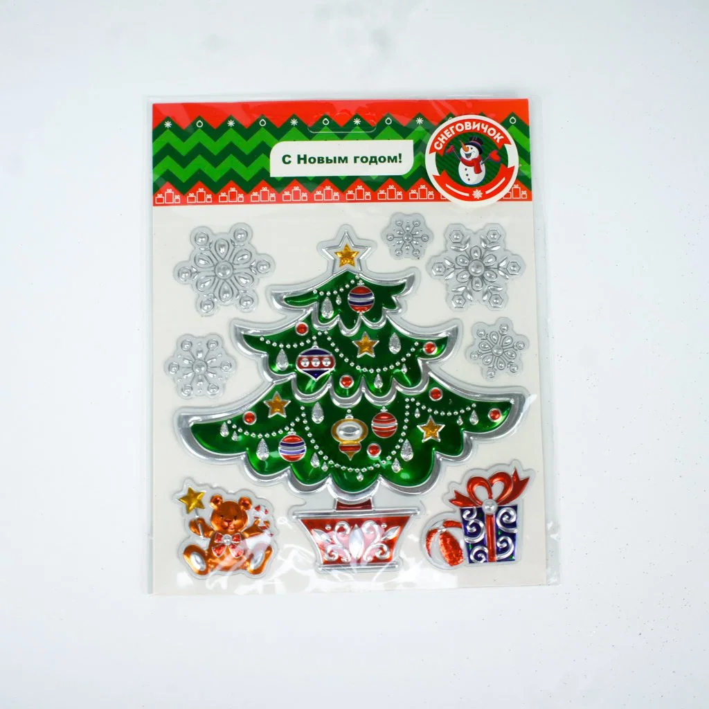 New Design Electrostatic Snowman Cling Decoration Christmas Window Sticker47