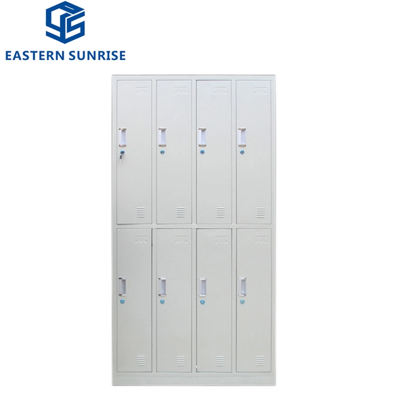 8 Doors Metal Steel Iron Locker Cabinet Wardrobe for Changing Room Bathroom