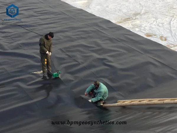 Membrana Geotex Pond Liner UK Geomembrana HDPE 40 mils enorme Pond Liner Geomembrana HDPE Malasia geomembranas y Geotextiles