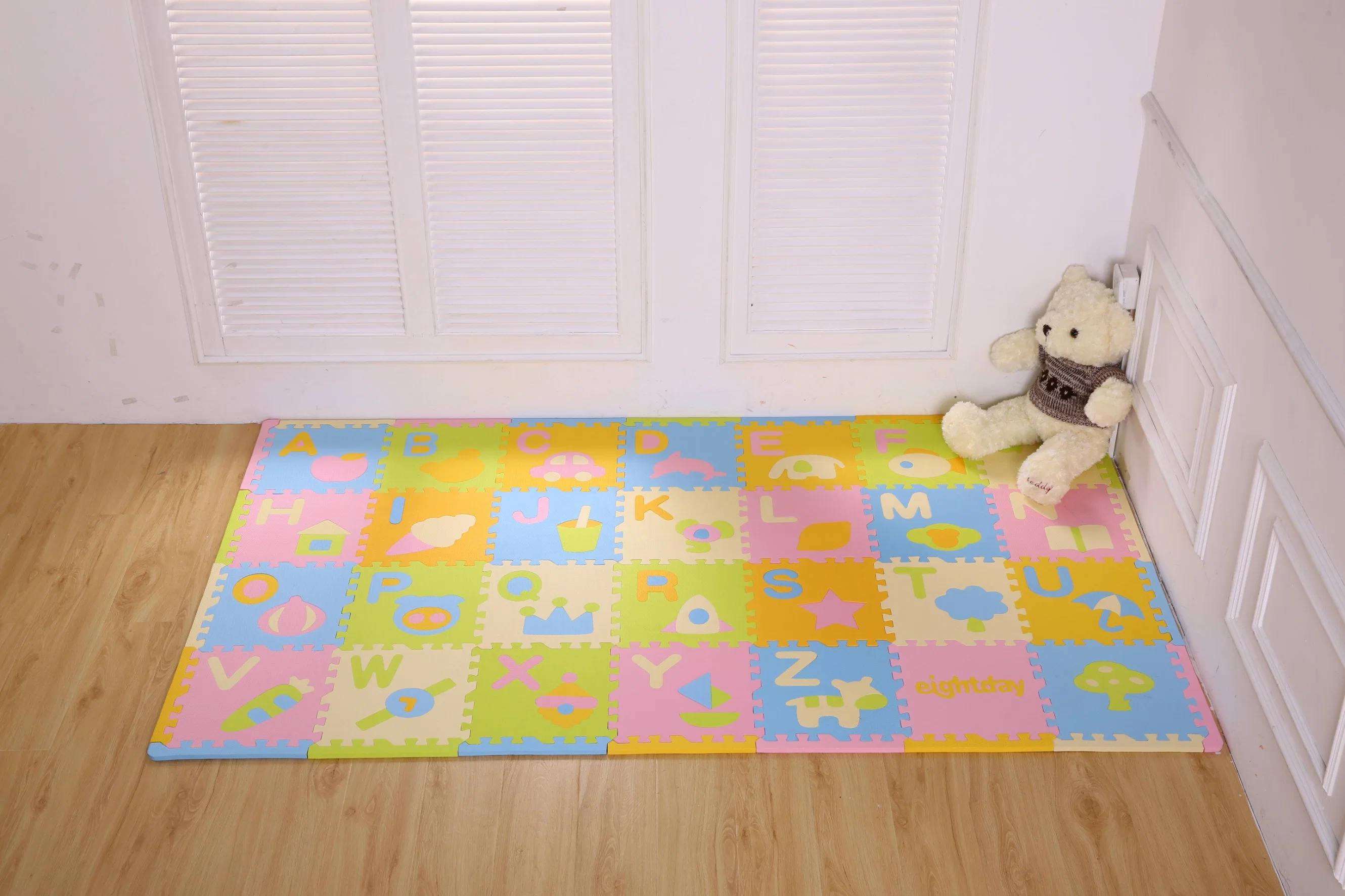 25-35 Days Anti-Slip Sansd Carton Plastic Sheet Alphabet Puzzle Floor