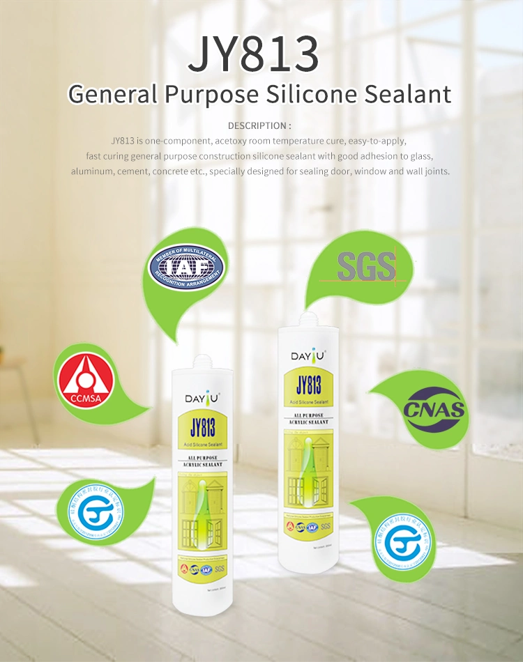 Fast Cured Gp Acid Acetic Silicone Adhesive & Sealant Silicone Glue for Glass