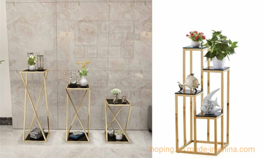 Wholesale Cheap Handmade Gold Stainless Steel Flower Stand for Home Wedding Banquet Decoration