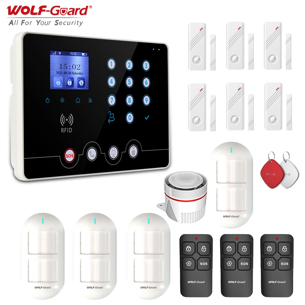 2022 Newest Tuya Smart 4G Home Alarms WiFi+GSM Security Alarm System with LCD Display