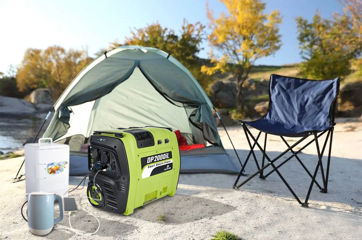 Tragbares Kraftwerk 2000W Tragbare Solargeneratoren für den Heimgebrauch Backup-Batterie mit QC3,0 USB Camping Power Station