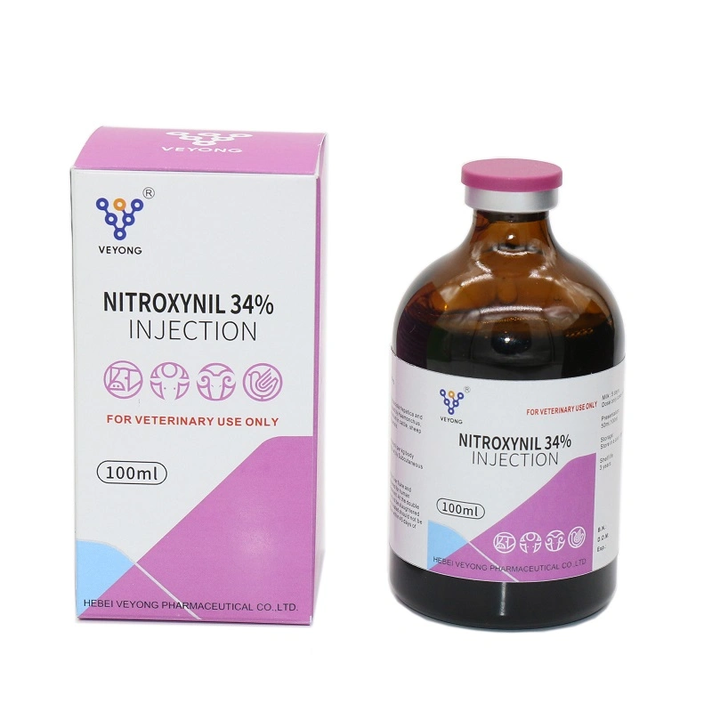 Fabricant de produits chimiques synthétiques BPF Nitroxinil 25 % d'injection pour un usage animal