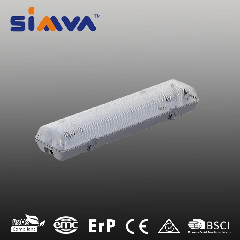 Lighting Factory Tri Proof T8 Fixture Waterproof IP65 Ik08 with Ballast LED Fixture 2X18 600mm 2 Feet Fluorescent Tube