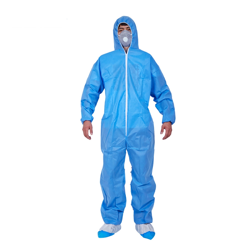 Isolation Jumpsuit Non Woven Safety Type 5 6 Laminated Asbestos Inspection Disposable Hooded Coverall Protective Clothing