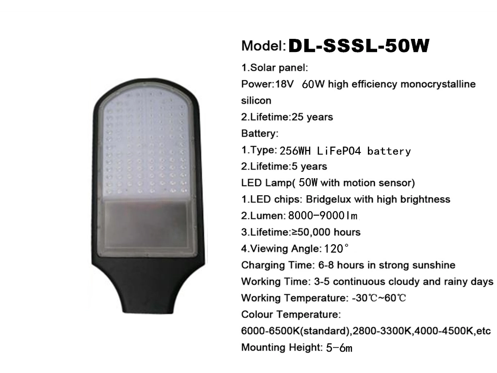 Outdoor All-in-One 20W SMD Chips Solarleuchte für Straße mit LiFePO4 Batterie