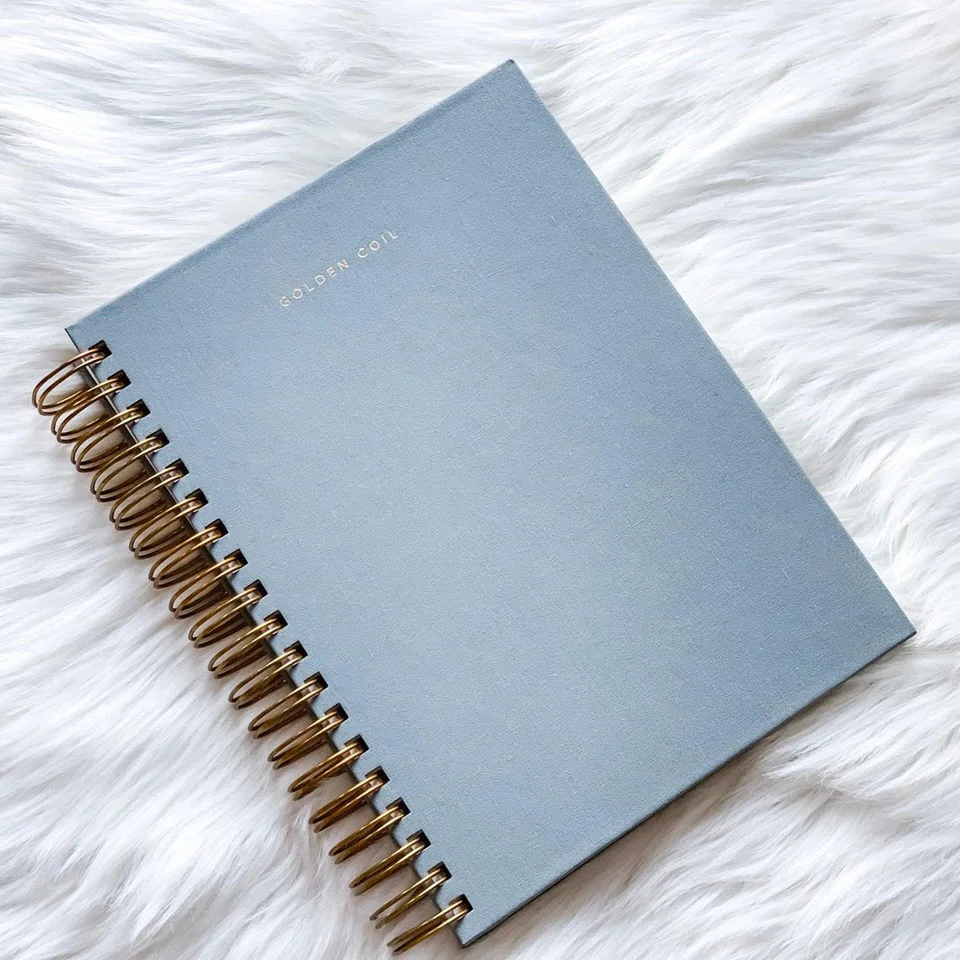 Individuelle Promotion Spiral Notebook Stoff Papier Cover Spiral Binding Notebook Smart Diary Notebooks