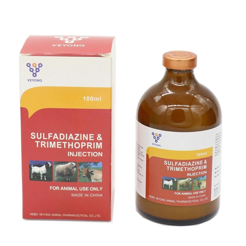 Veterinary Medicine for Cattle Sulfadiazine 40% +Tmp 8% Injection Wholesale/Supplier From China Factories