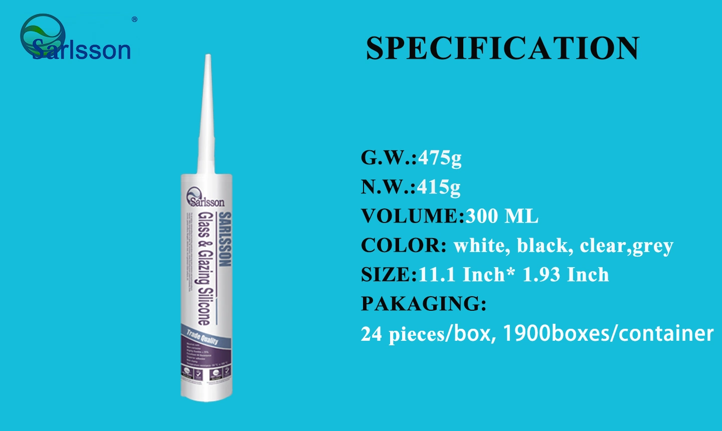 Silicone Caulks and Sealant 100% Dow Corning Material 10 Years Guarantee