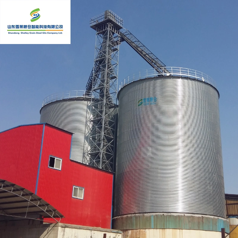 Fondo plano silos de grano con gran capacidad Trigo Maíz Sorgo Silo de almacenamiento de arroz