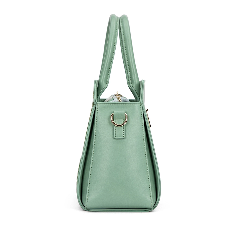 Embroider Green Leaf Fashion Shoulder Ladies Hand Leather Bags Women's Shoulder Bags