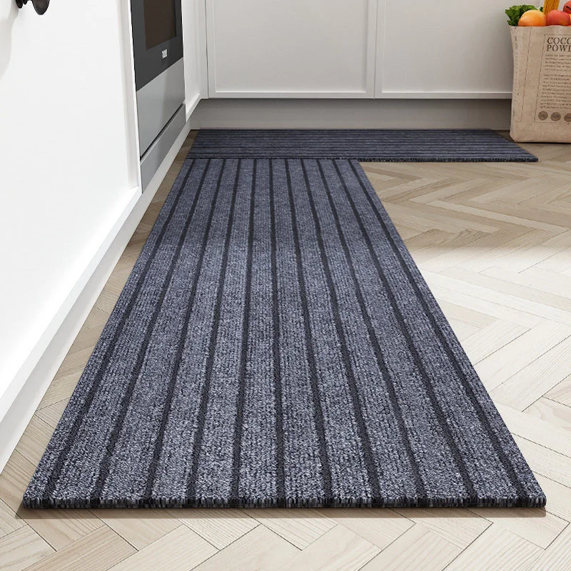 Tapis de plancher de cuisine absorbant d'huile sale absorbant avec une pleine couverture de tapis antidérapant huilé étanche pied mat