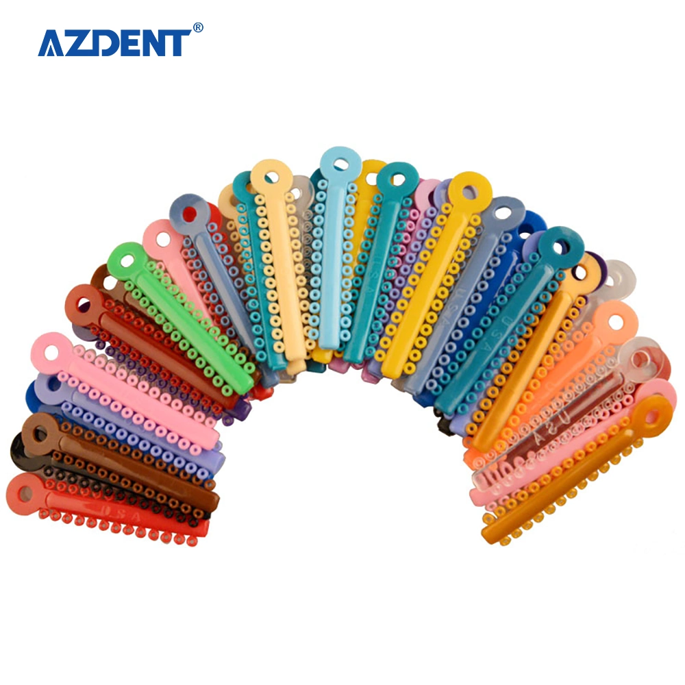 Azdent Dental Mixed Color Strip Shaped Orthodontic Ligature Tie 1014PCS/Bag