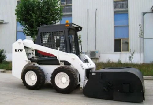 Road Maintenance Machinery Mini Skid Steer Wheel Loader with Planner