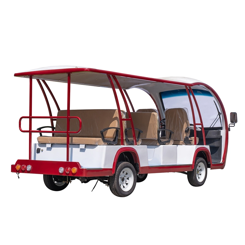 Retro Style 11 Seats 72V 5000W/7500W Shuttle Electric Sightseeing Bus