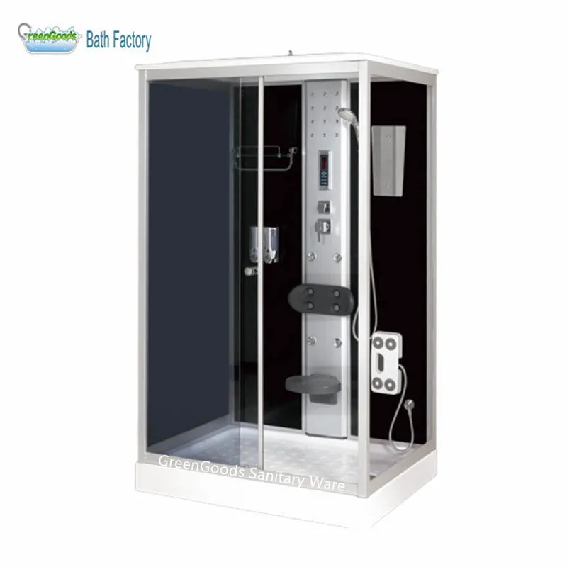 2 persona Sauna Cuarto de baño de vapor de vidrio templado combinado multifuncional Ducha para el jardín