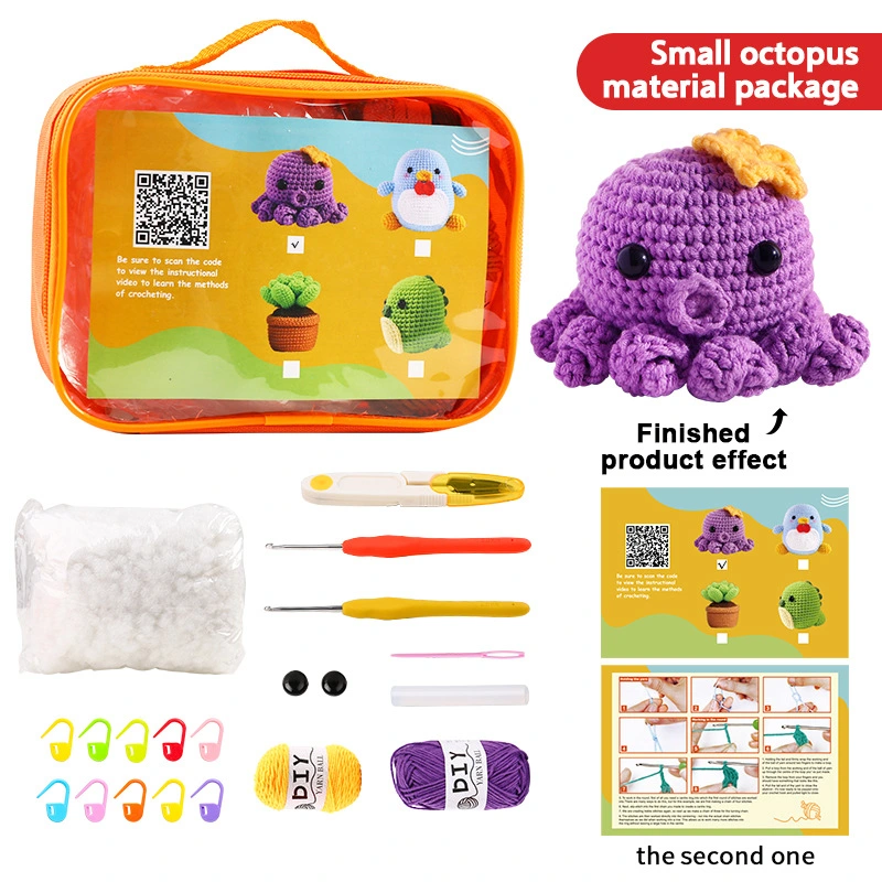 Wool DIY Tool Set Toy Doll Children Handmade Woolen Material Bag