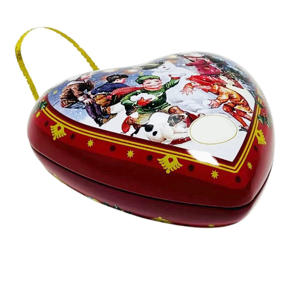 Custom High quality/High cost performance Hojalata Packaging Heart Shaped Metal Box Chocolate Candy Tin Can for Valentine Christmas Gift