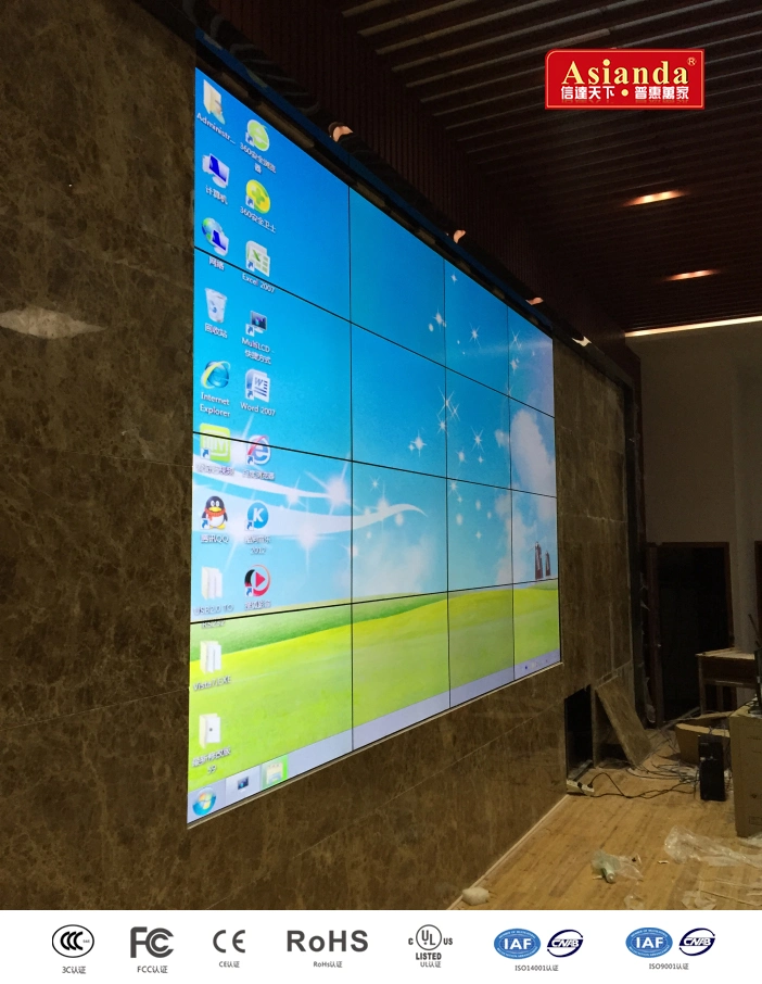 55inch LCD Indoor Werbung Display Digital Signage Board Nahtloses Video Wandsystem mit Fernbedienung