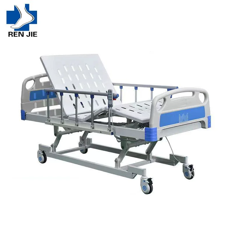 Cheap Price Medical Adjustable 3 Function Electric Hospital Bed for Patient with Casters