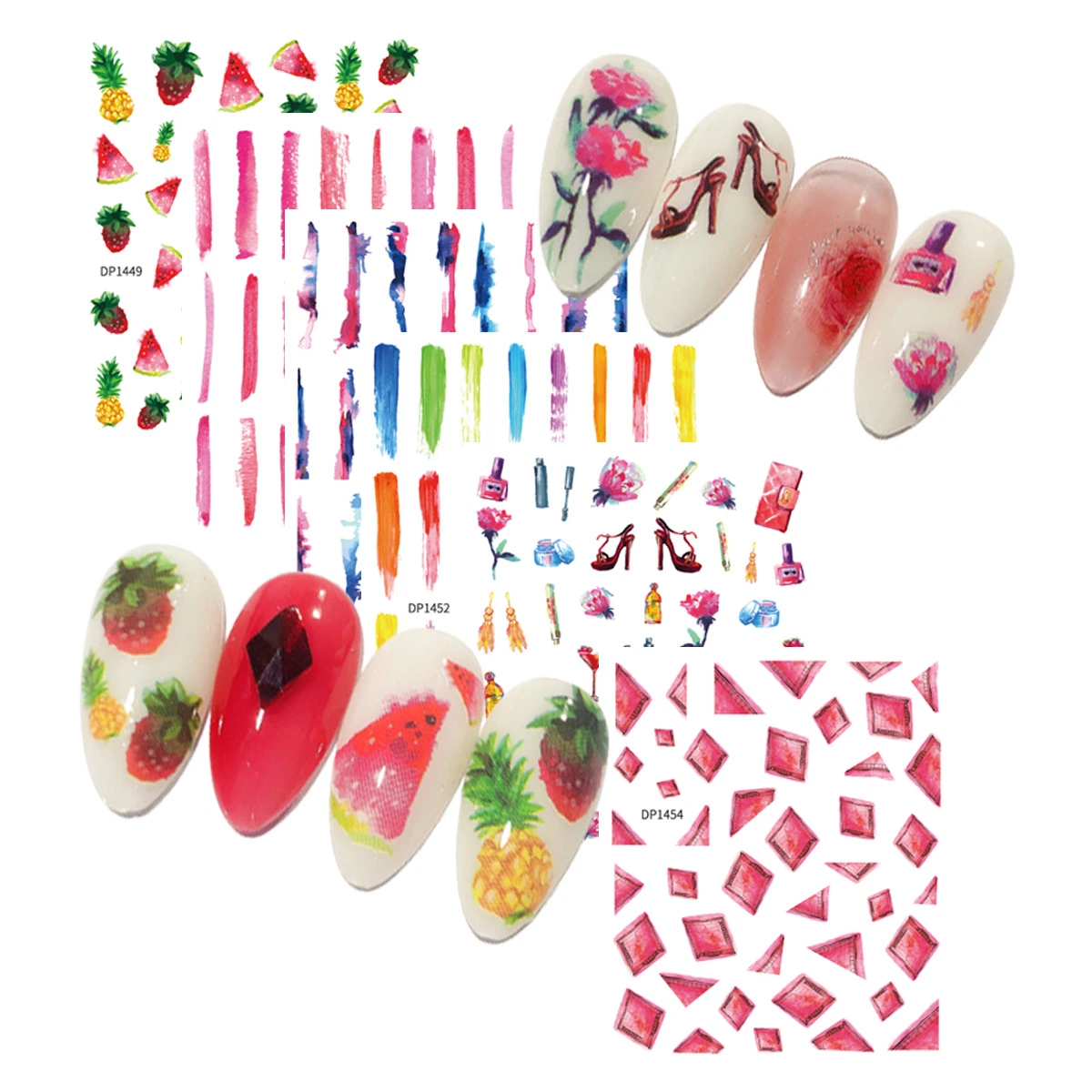 3D Nail Stickers Decals Self Adhesive DIY