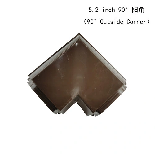 Le raccord du système de pluie en PVC 5,2 pouces noir Coin intérieur 90 degrés
