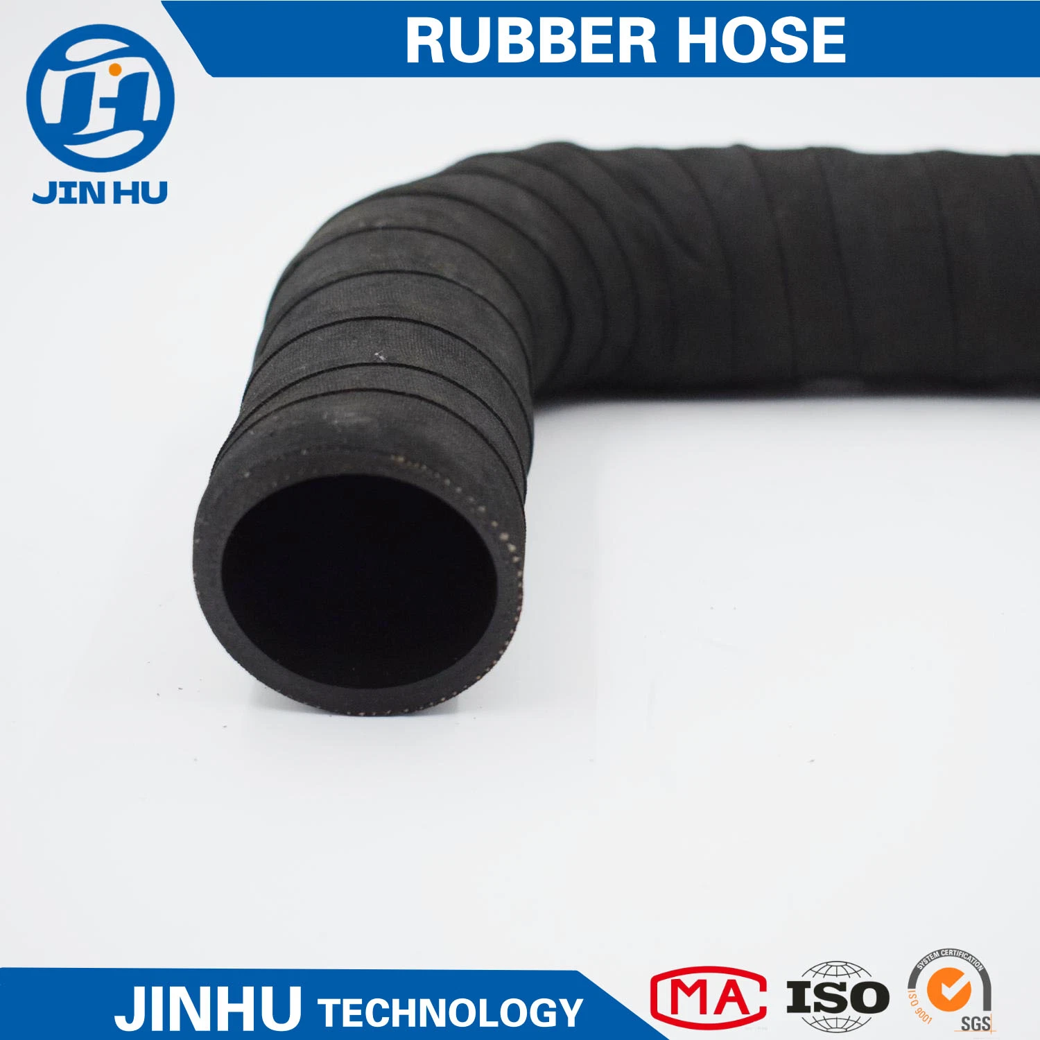 Jinhu EPDM negro de alta presión NBR la manguera de goma para hidráulico (OEM)