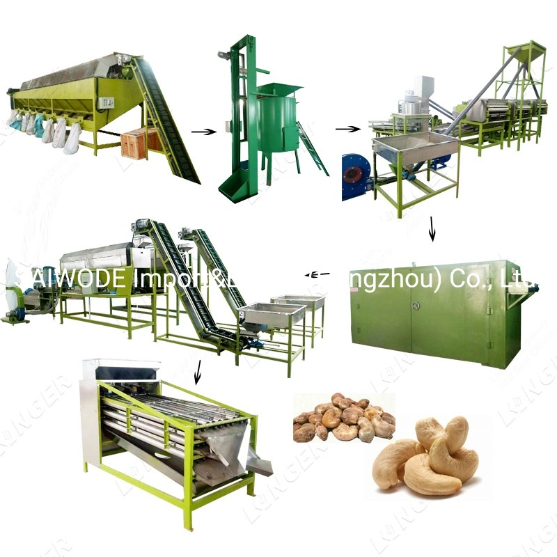 Fabrik liefern 2t pro Tag RohCashew Nut Produktionslinie