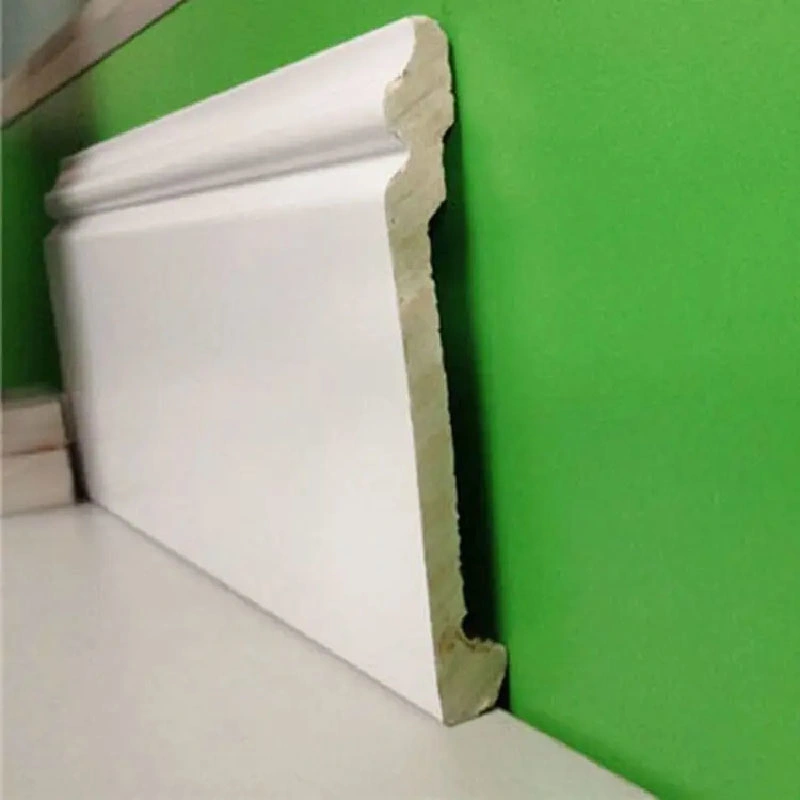 Modern White Skirting PS Mouldings Lines Plastic Baseboard Flooring Molding Skirting