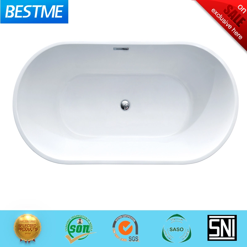 Foshan Bestme Supplier Free-Standing Hot Bathtub Acrylic ODM OEM Easy Clean White Easy Install Art Bathtub (BT-Y2589)