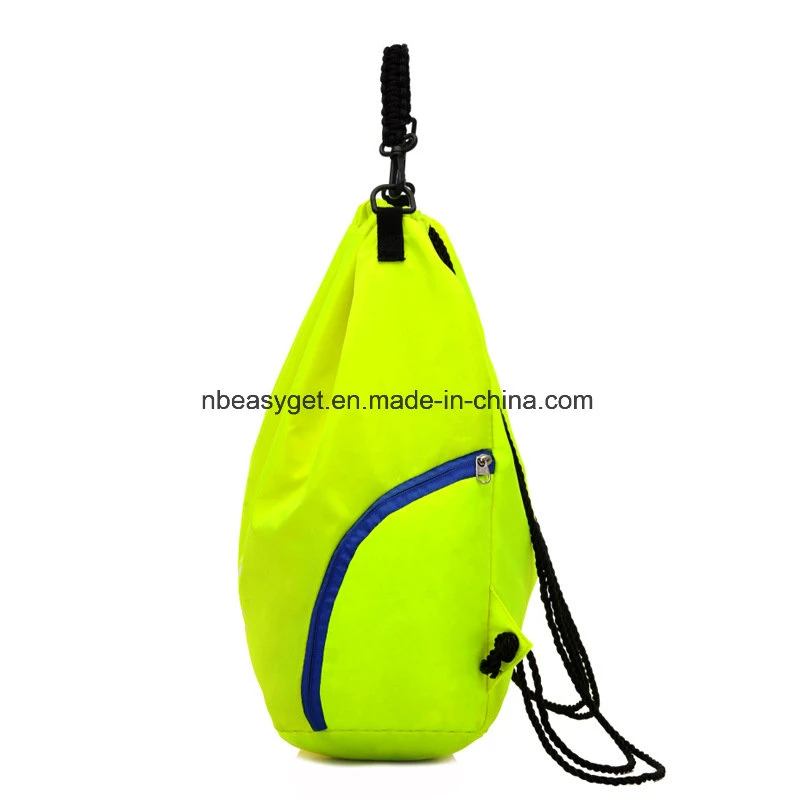 Bolsa grande con cordón ajustable Pack de saco de gimnasia resistente al agua con bolsillos Esg10241