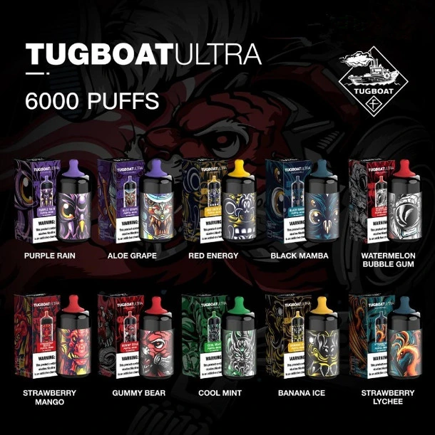 Tugboat 15ml 6000puffs Disposable Electronic Ecigarette Vape Pen Device