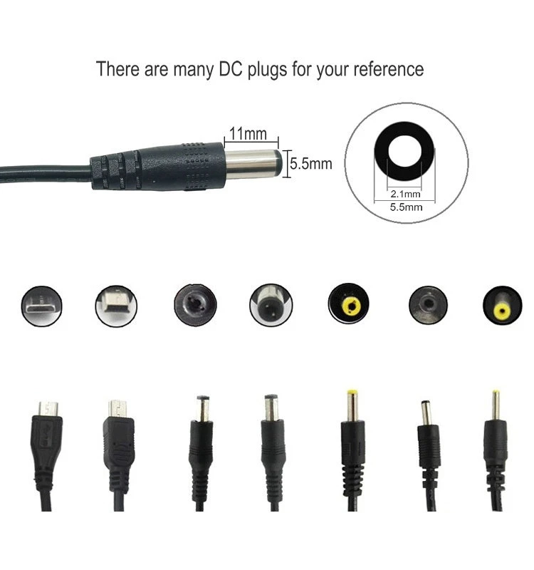 Spot OEM d'alimentation des accessoires informatiques personnalisés de sortie d'usine de gros de l'adaptateur AC/DC