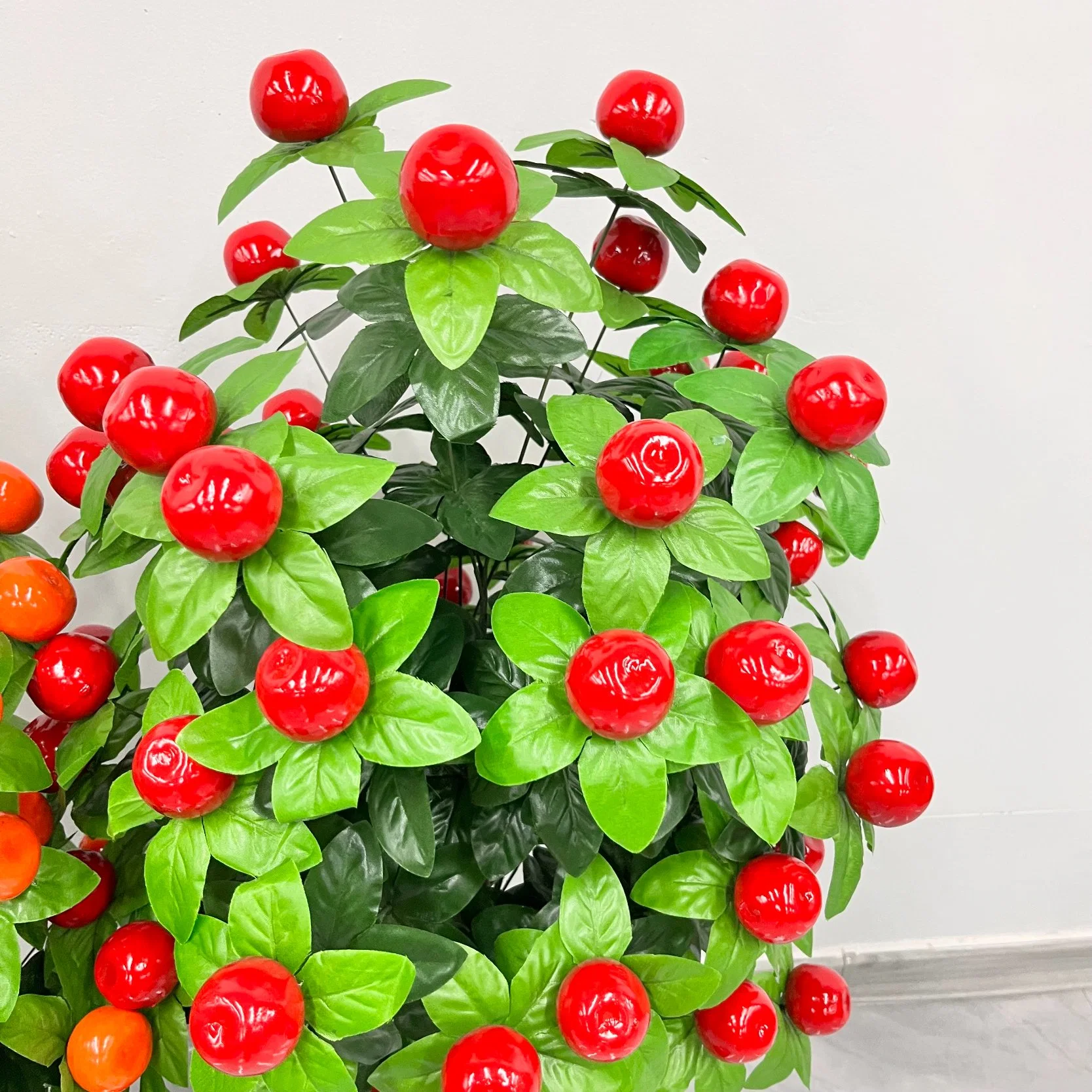 Nearly Nature 57 Red Peace Apples Customizable Artificial Simulation Decorative Plant Fruit Tree