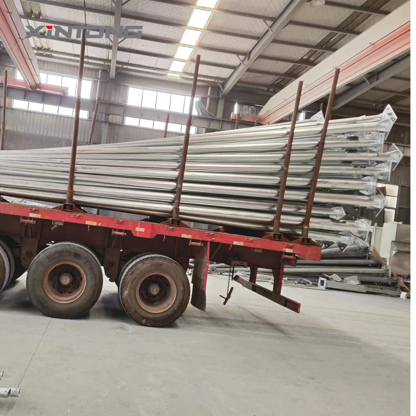 Round Tube 0.4-12mm Wall Thick Galvanized Steel Pipes Used Street Lighting Poles