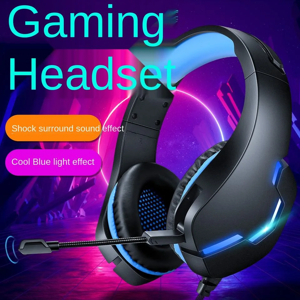 2022 Nouveau casque de jeu filaire E-Sports casque avec microphone coloré Écouteurs pour ordinateur LED phosphorescents