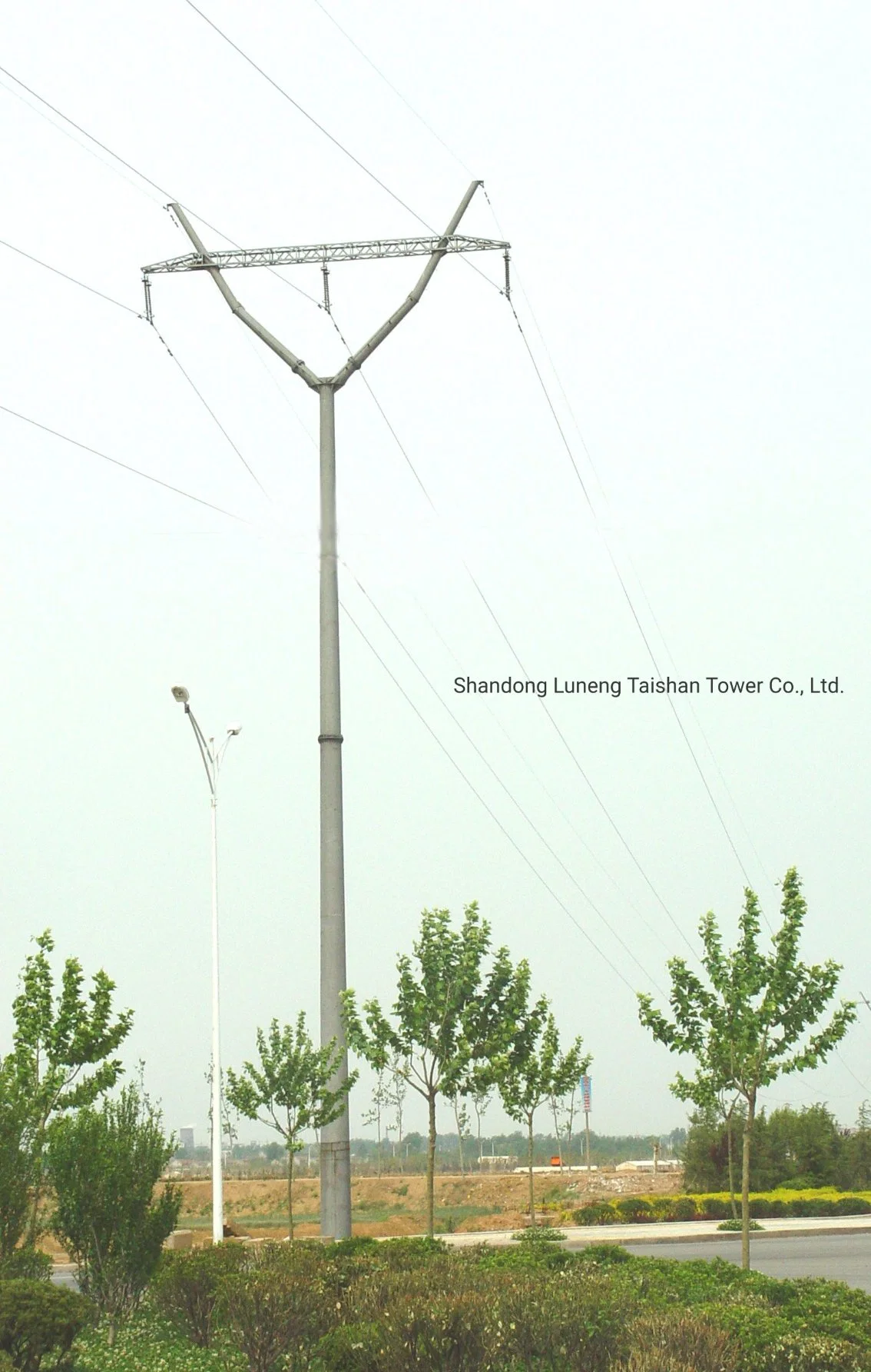 Transmission Line Steel Pipe Tower in Good Quality