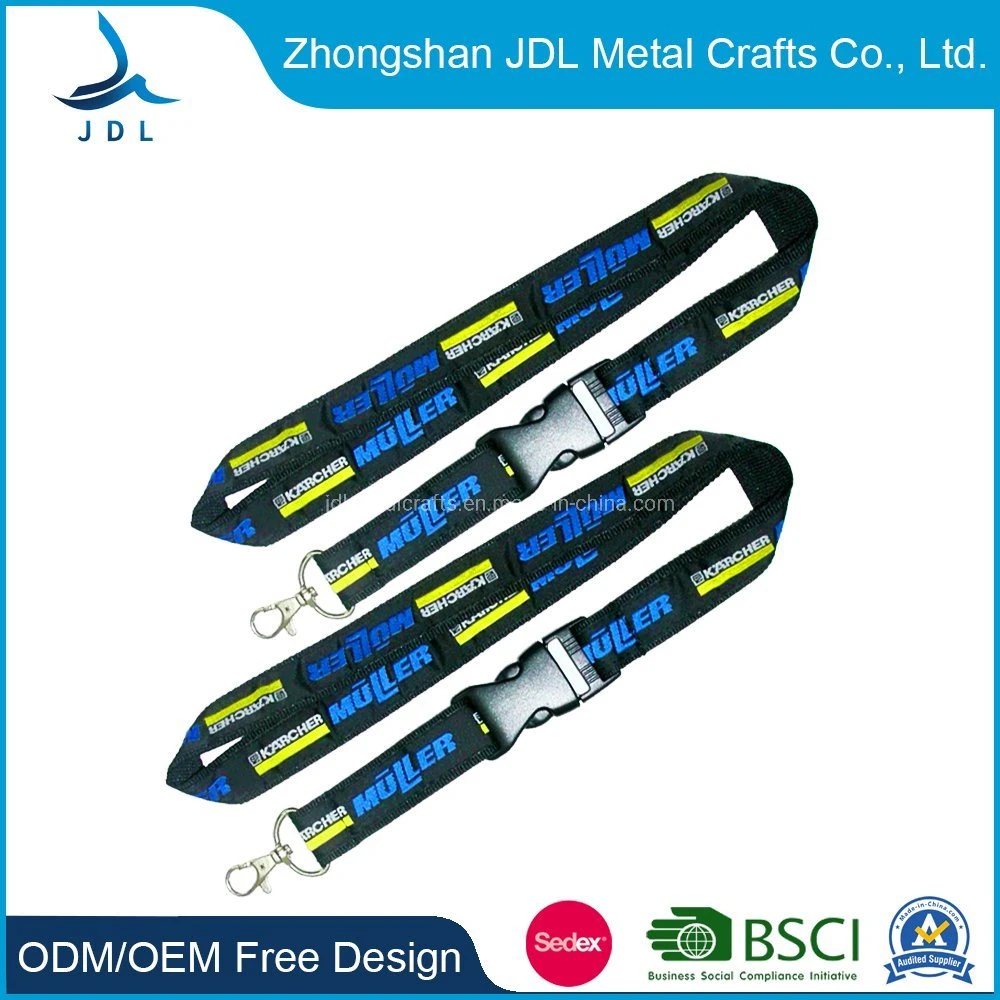 Polyester Sublimation Lanyard with Metal Clasp Jean Making Supplies Malaysia Custom Printed Lanyard (001)