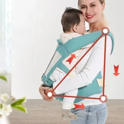 Bébé ergonomique personnalisé Wrap élingue porte-bébé avant et arrière pour les enfants avec le siège de la hanche