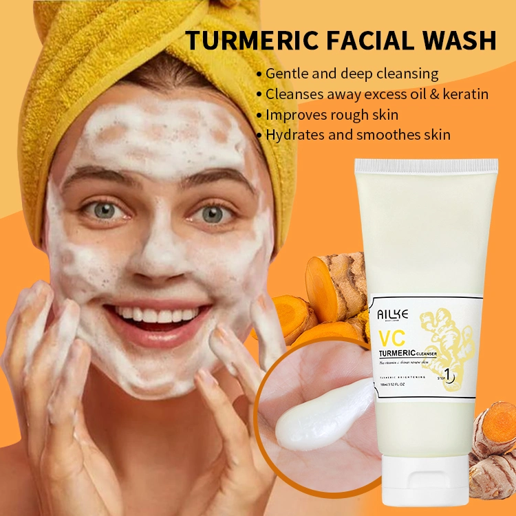 Conjunto de cuidados da pele crcuma OEM orgânicos naturais Anti-Acne facial para homens e mulheres rótulo privado de cuidados da pele