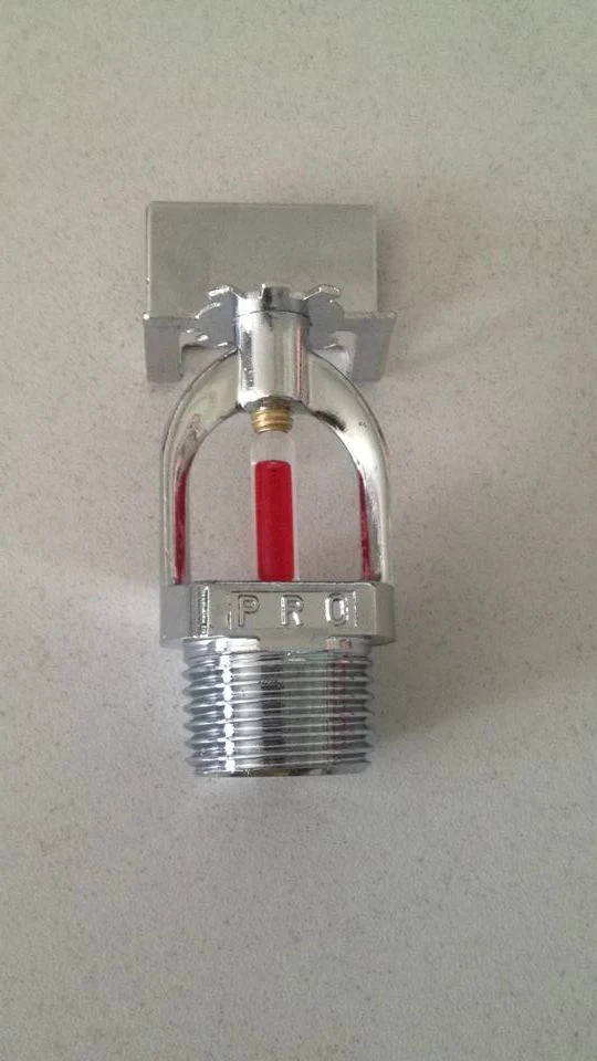 Sidewall Vertical Fire Sprinkler with Escutcheon Plate