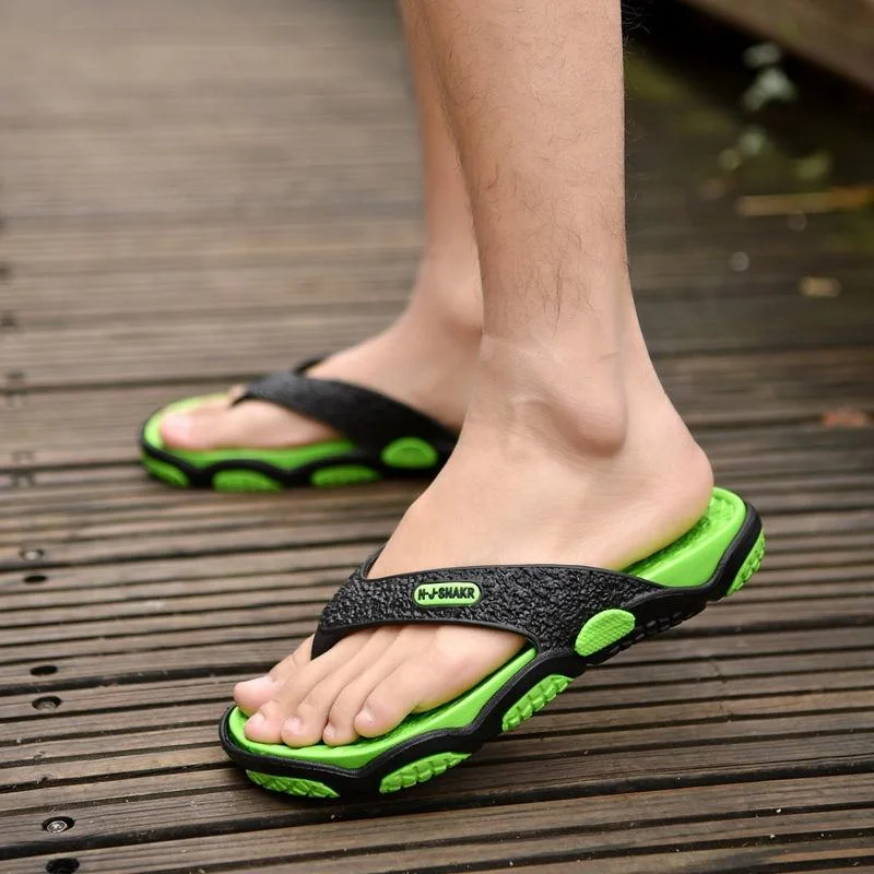 Chinelos personalizadas macho Summer Beach Thong Sandals Chinelos de quarto desodorizante antiderrapante Chinelos leves de Flip-Flops Trend Fashion Indoor Outdoor Beach para homem