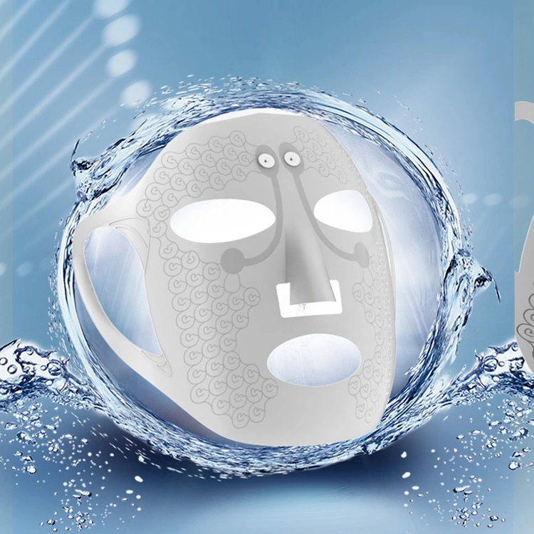 Cuidado de la piel impermeable de silicona Anti Wrinkle SPA Facial Masajeador facial Smart Mask