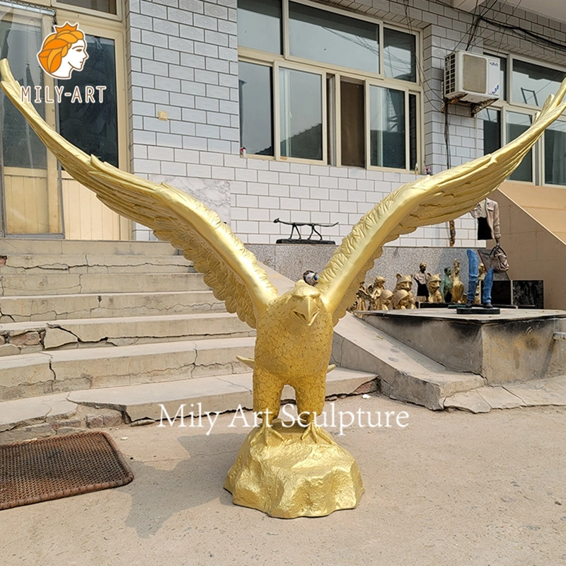 Garden Sculpture Golden Big Outdoor Copper Brass Metal Bronze Large Eagle Statues