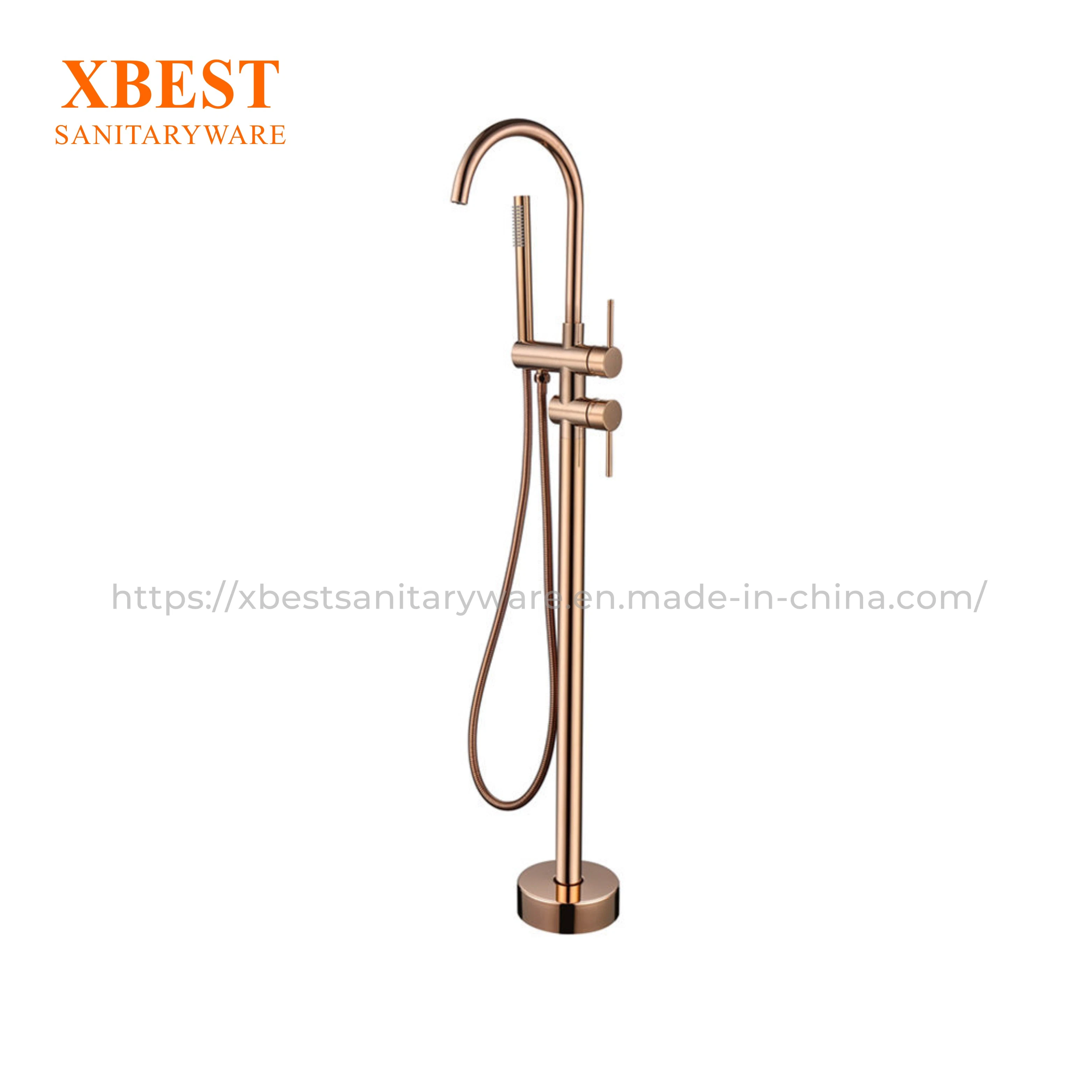 Factory Outlet Brass Landing Waterfall Banheira com chuveiro faucet banheira