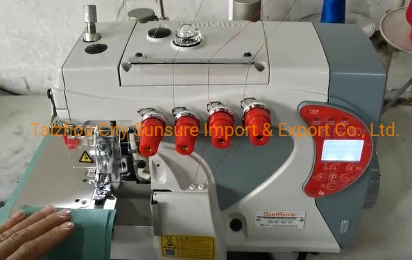 Super High Speed Computerized Overlock Sewing Machine with Auto Trimmer and Auto Presser-Foot Lifting Ss-5f-4D/at