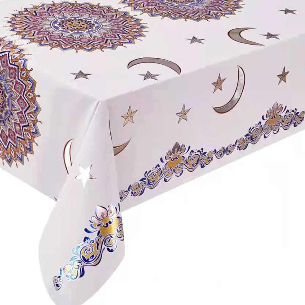 Sample Customization 2022 Custom Waterproof Event Dining PVC Ramadan Decorations Table Covers for Ramadan