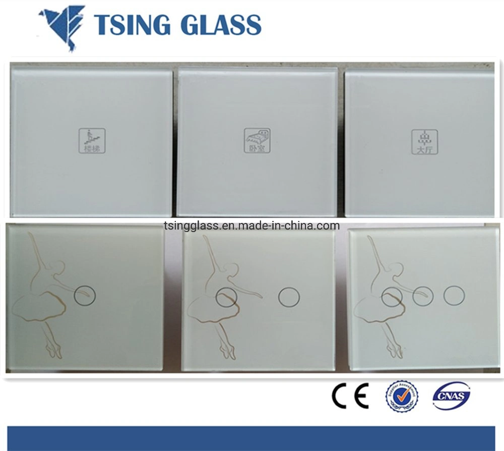 Electronic Wall Switch Glass Panel, Printing Tempered Clear Glass Light Switch Glass Plates, Electrical Touch Switches Glass